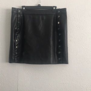 Faux leather skirt